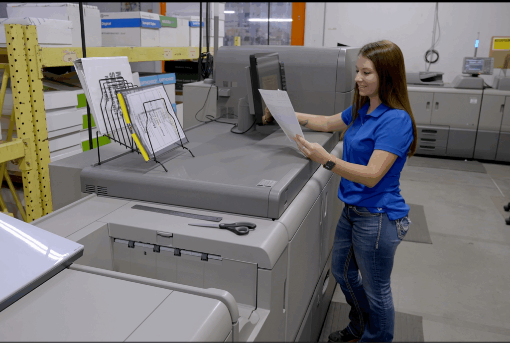 Managed print services manager managing printer job