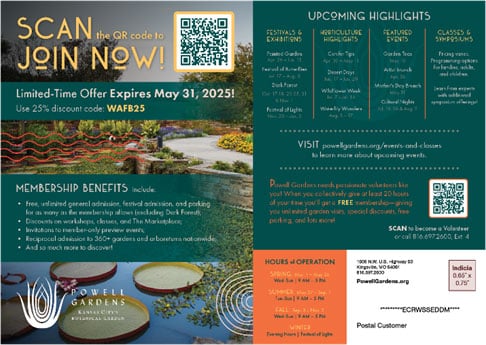 Powell Gardens - Membership Benefits