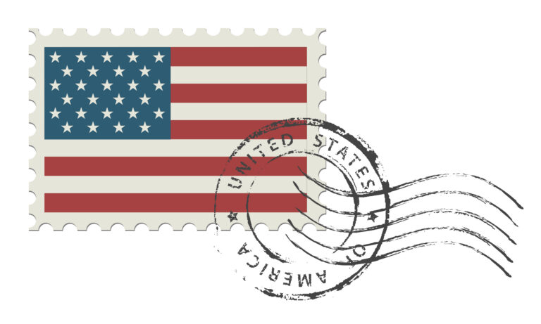 Postage Stamp USA flag