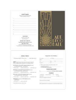 Art Deco Ball commercial print invitation