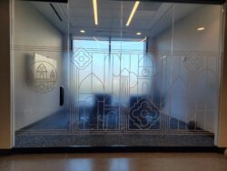 Country Club Plaza large format printing window installation